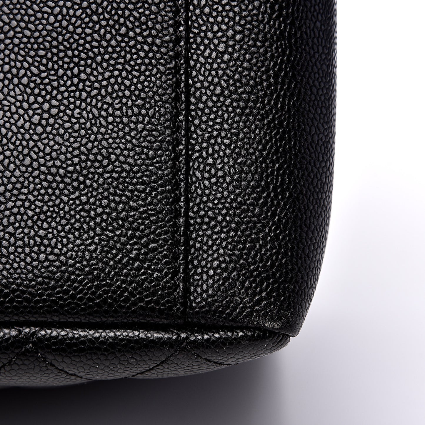 Caviar Quilted Grand Shopping Tote GST Black