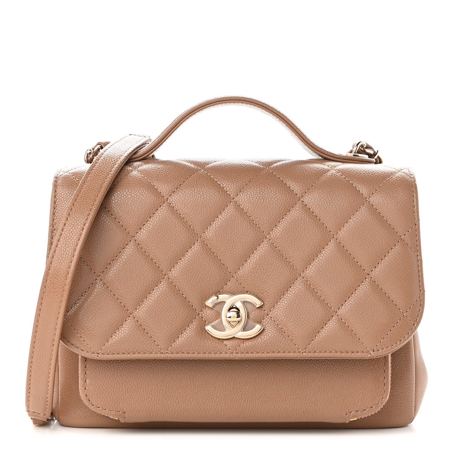 Chanel Caviar Quilted Medium Business Affinity Flap Beige 1 of 8