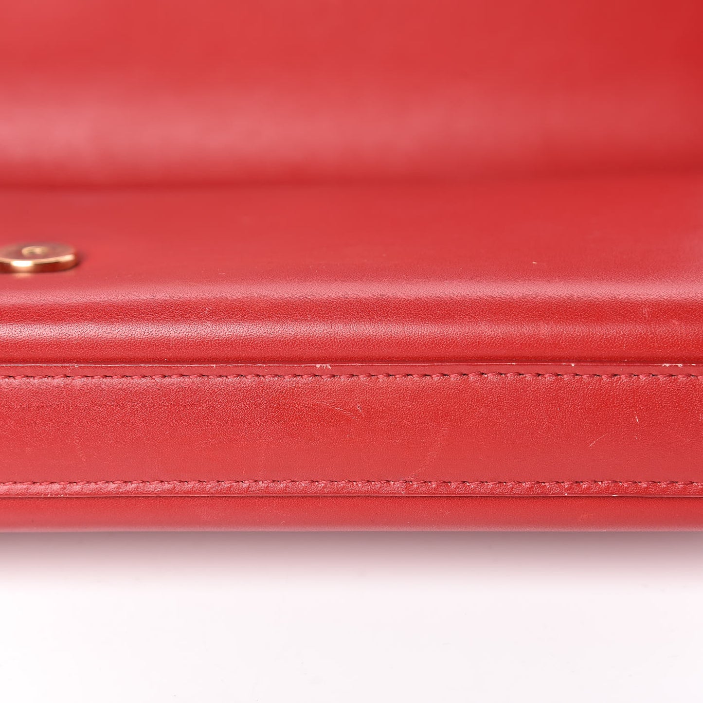 Calfskin Cassandre Clutch Rouge Orient