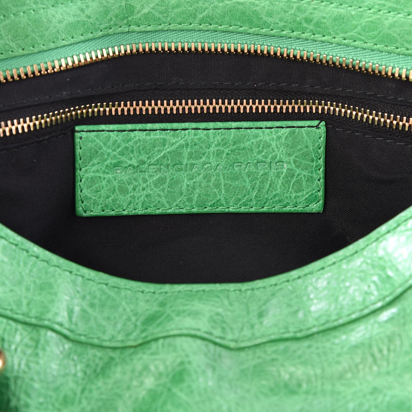 Agneau Giant 12 Rose Gold Hardware City Vert Poker
