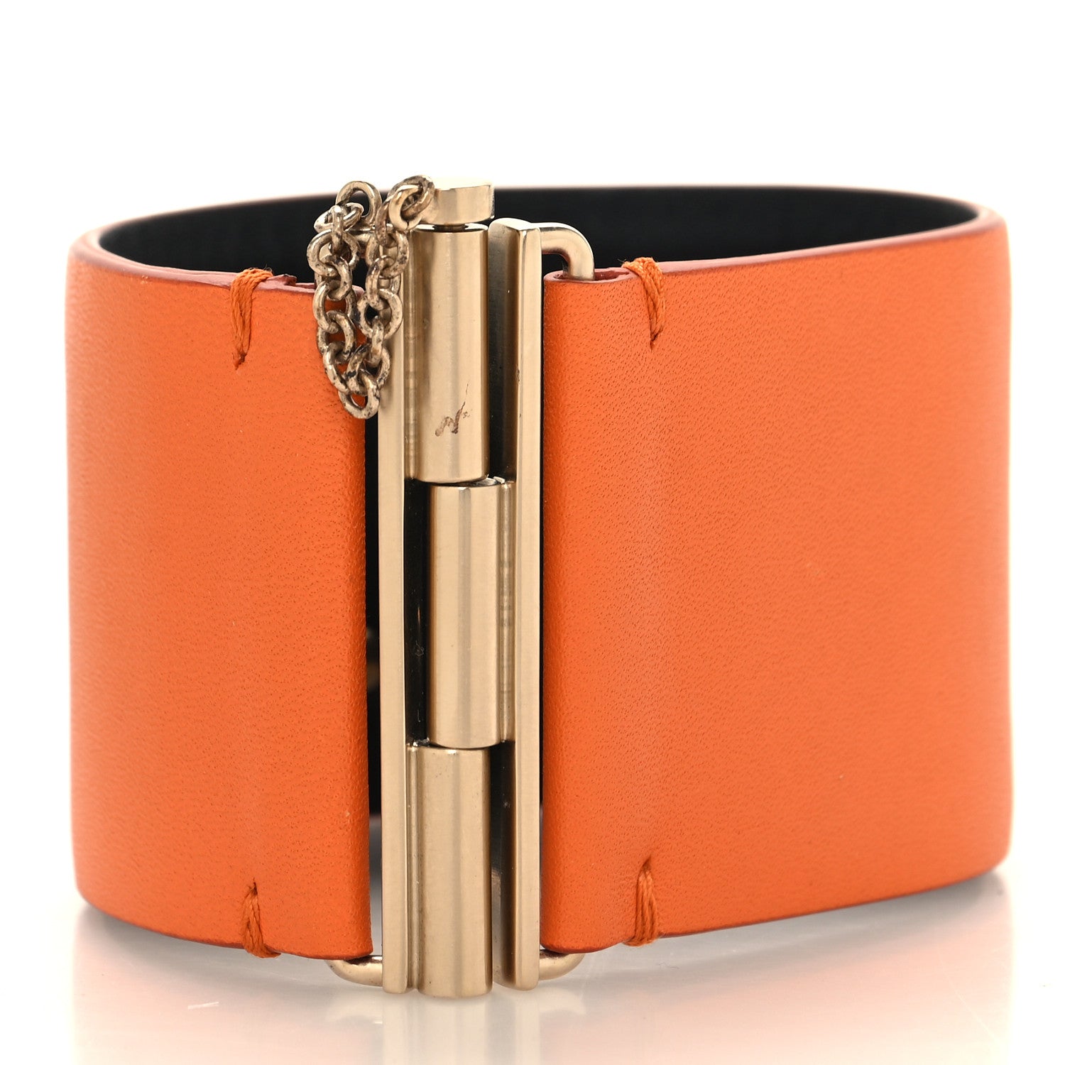 Chanel Calfskin CC Wide Cuff M Orange 3 of 6