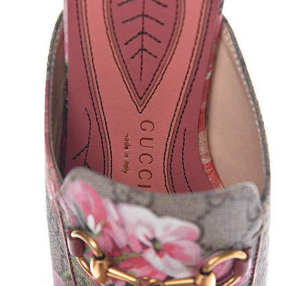 Gucci GG Supreme Monogram Blooms Womens Princetown Slippers 36 Beige Multicolor Dry Rose 9 of 11