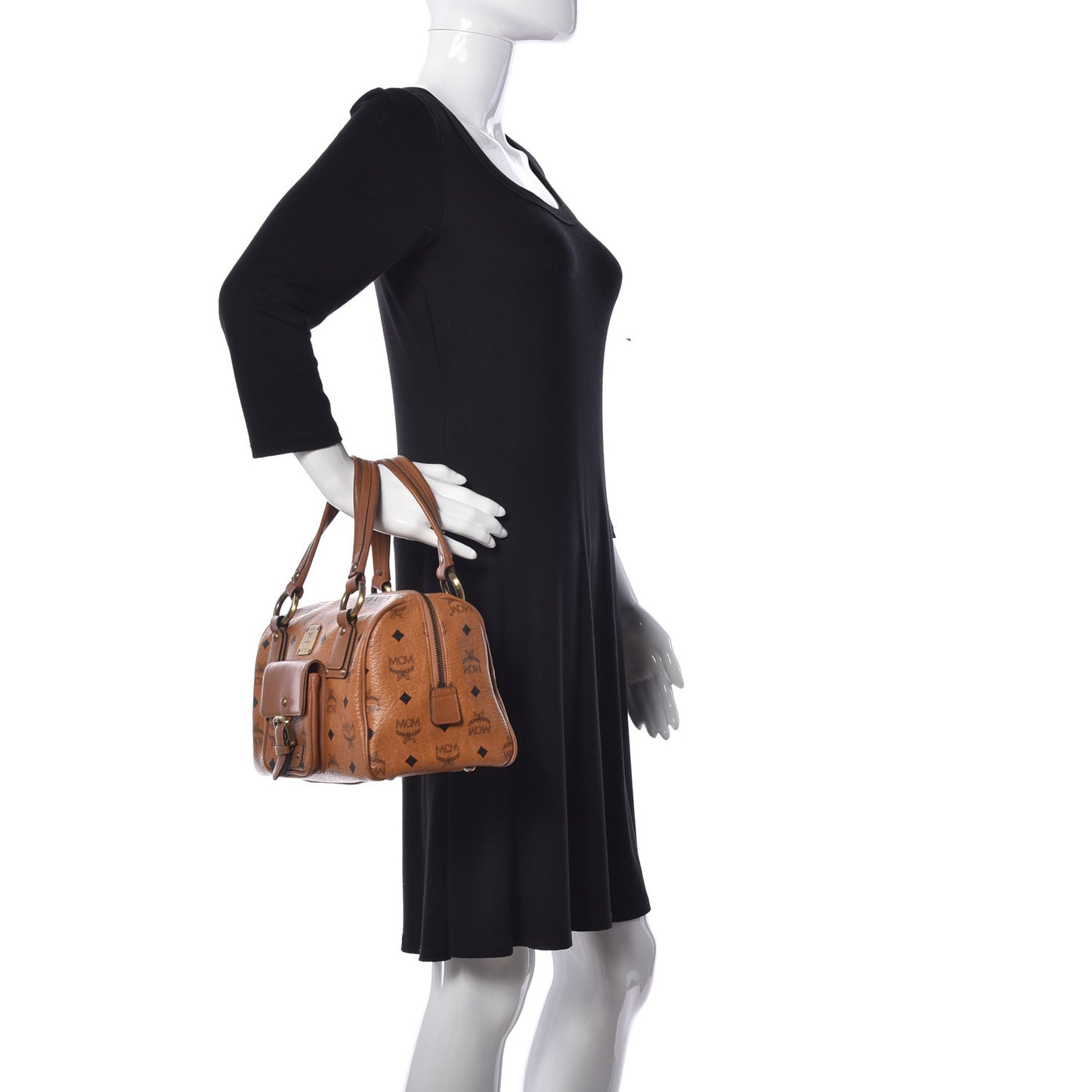 Visetos Small Boston Bag Cognac