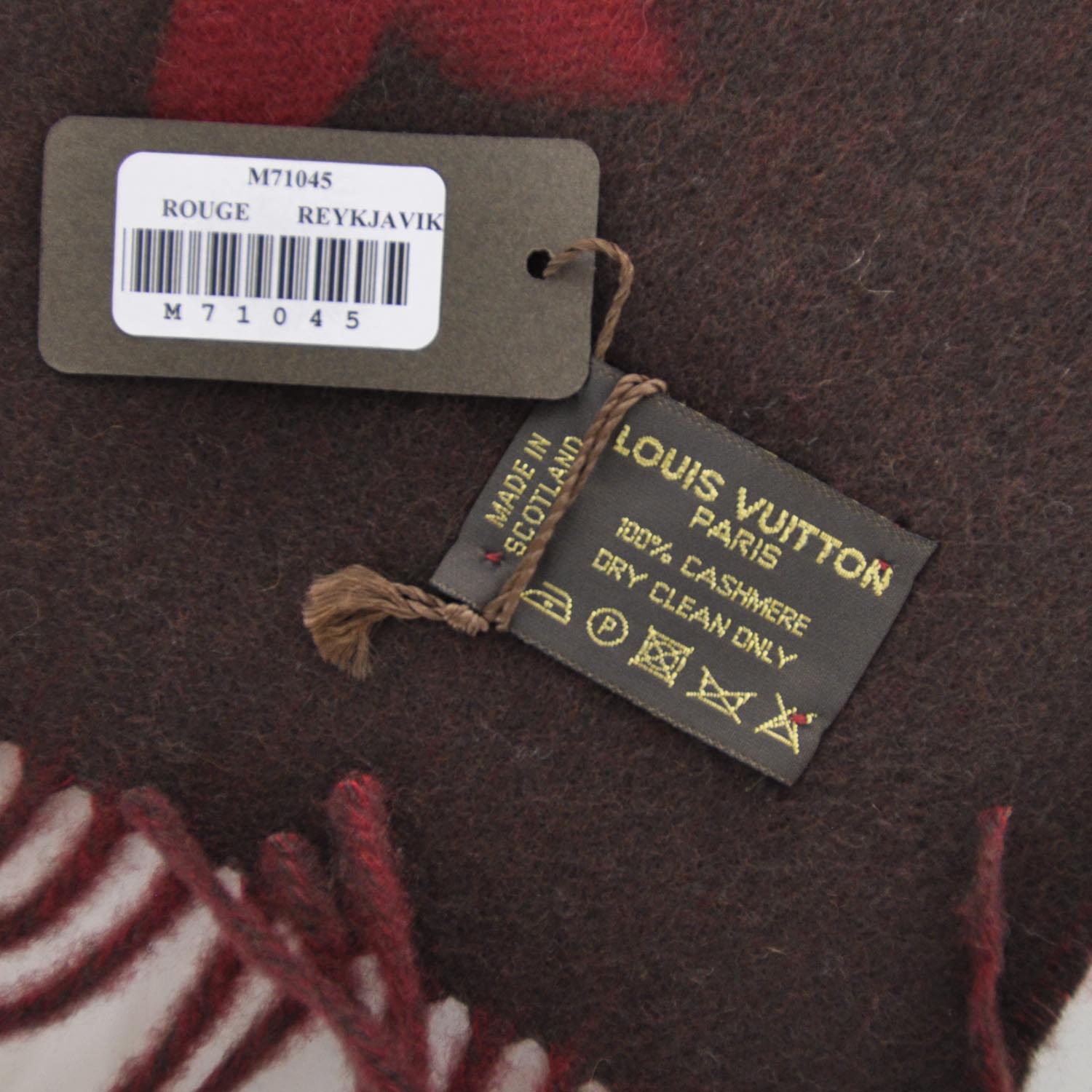 Louis Vuitton Cashmere Monogram Reykjavik Scarf Rouge 7 of 7