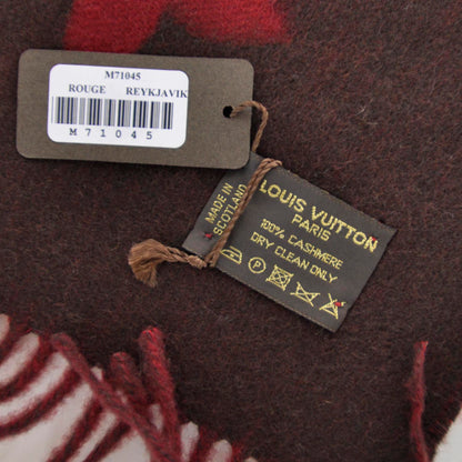 Louis Vuitton Cashmere Monogram Reykjavik Scarf Rouge 7 of 7