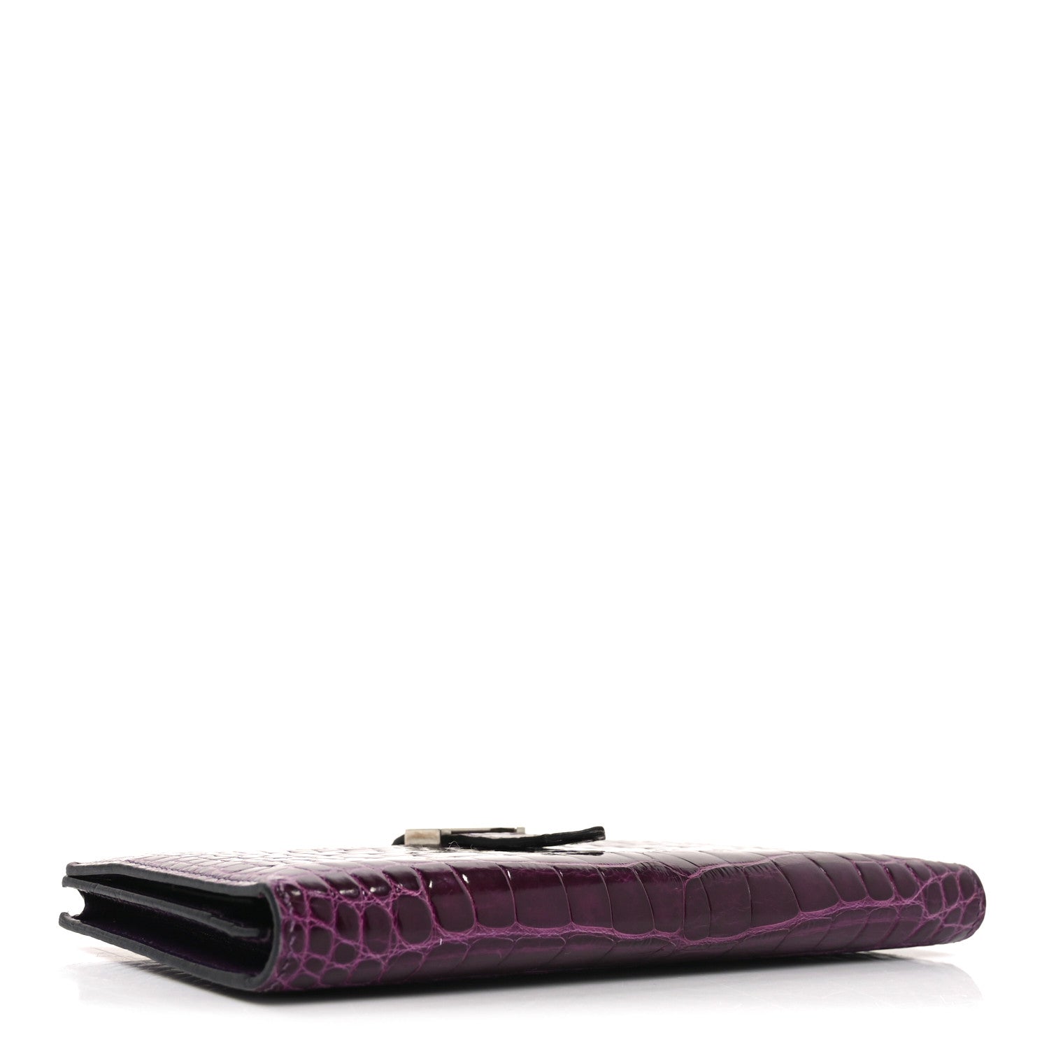Hermes Shiny Alligator Bearn Wallet Amethyst 4 of 6