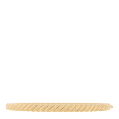 David Yurman 18K Yellow Gold 4.5mm Sculpted Cable Bracelet 2 of 3