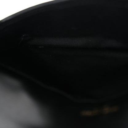 Saint Laurent Calfskin Monogram Cassandre Phone Holder With Strap Black 11 of 13