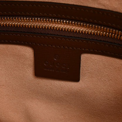 Gucci GG Supreme Monogram Azalea Calfskin Web Small Jackie 1961 Hobo Beige Ebony Brown Sugar 6 of 9