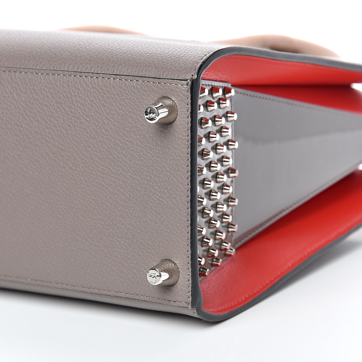 Calfskin Empire Patent Studded Medium Paloma Storm