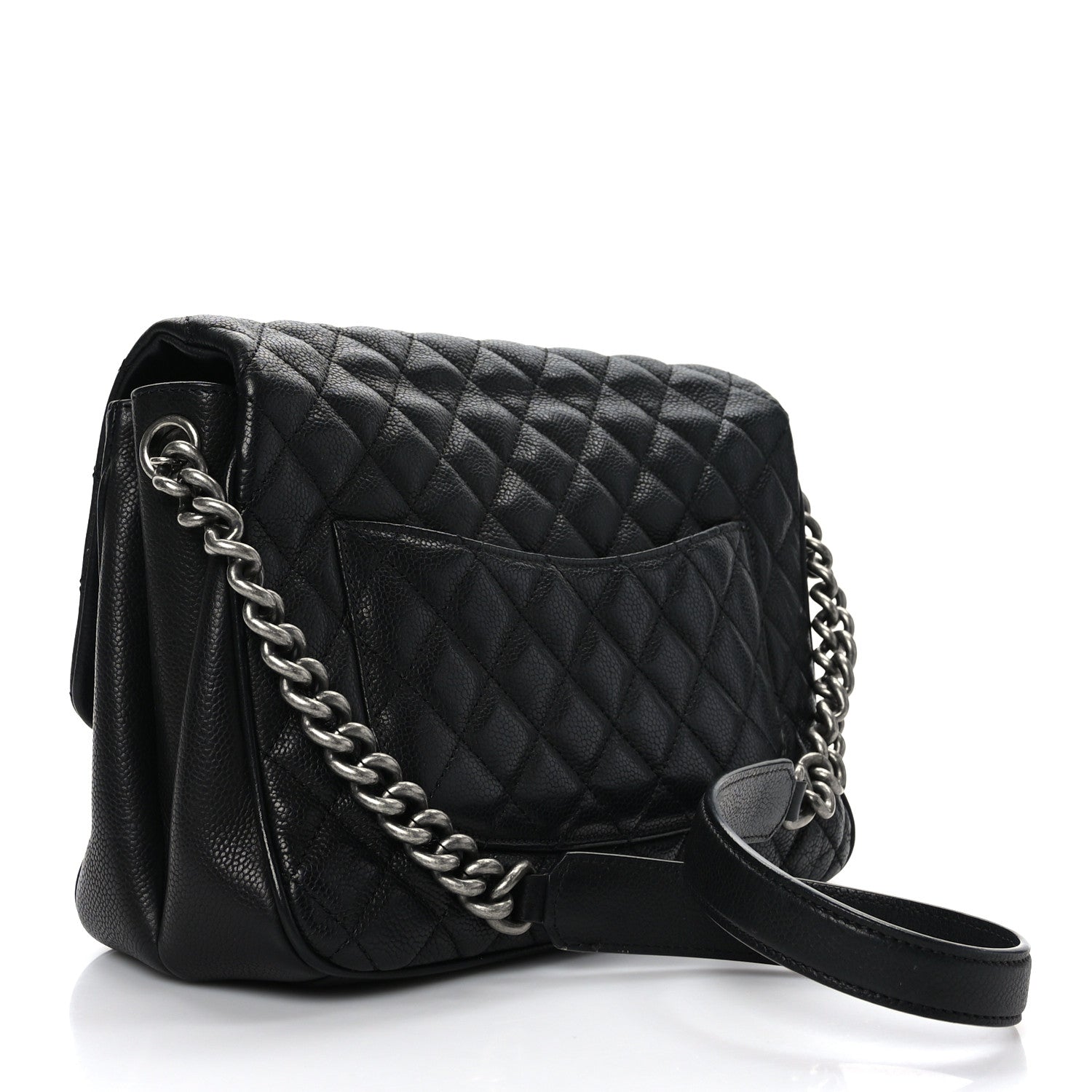 Chanel Caviar Quilted Medium Rock In Rome Single Flap Black 3 of 9