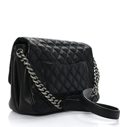 Chanel Caviar Quilted Medium Rock In Rome Single Flap Black 3 of 9
