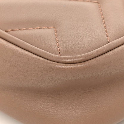 Gucci Calfskin Matelasse Super Mini GG Marmont Shoulder Bag Porcelain Rose 14 of 17