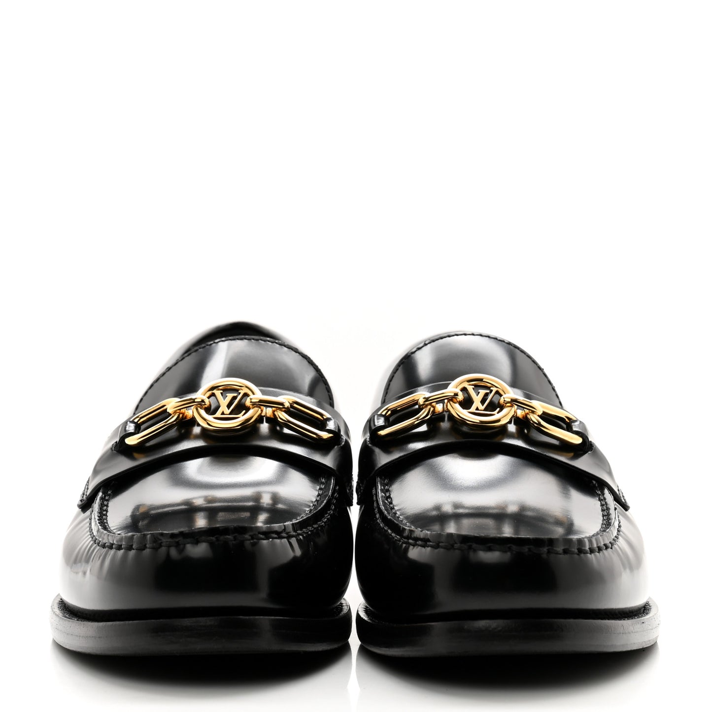 Glazed Calfskin Chess Flat Loafer 38