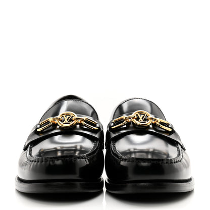 Louis Vuitton Glazed Calfskin Chess Flat Loafer 38 2 of 11