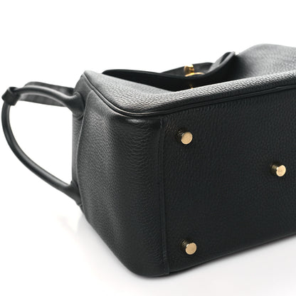 Hermes Taurillon Clemence Matte Niloticus Crocodile Touch Lindy 26 Black 9 of 11