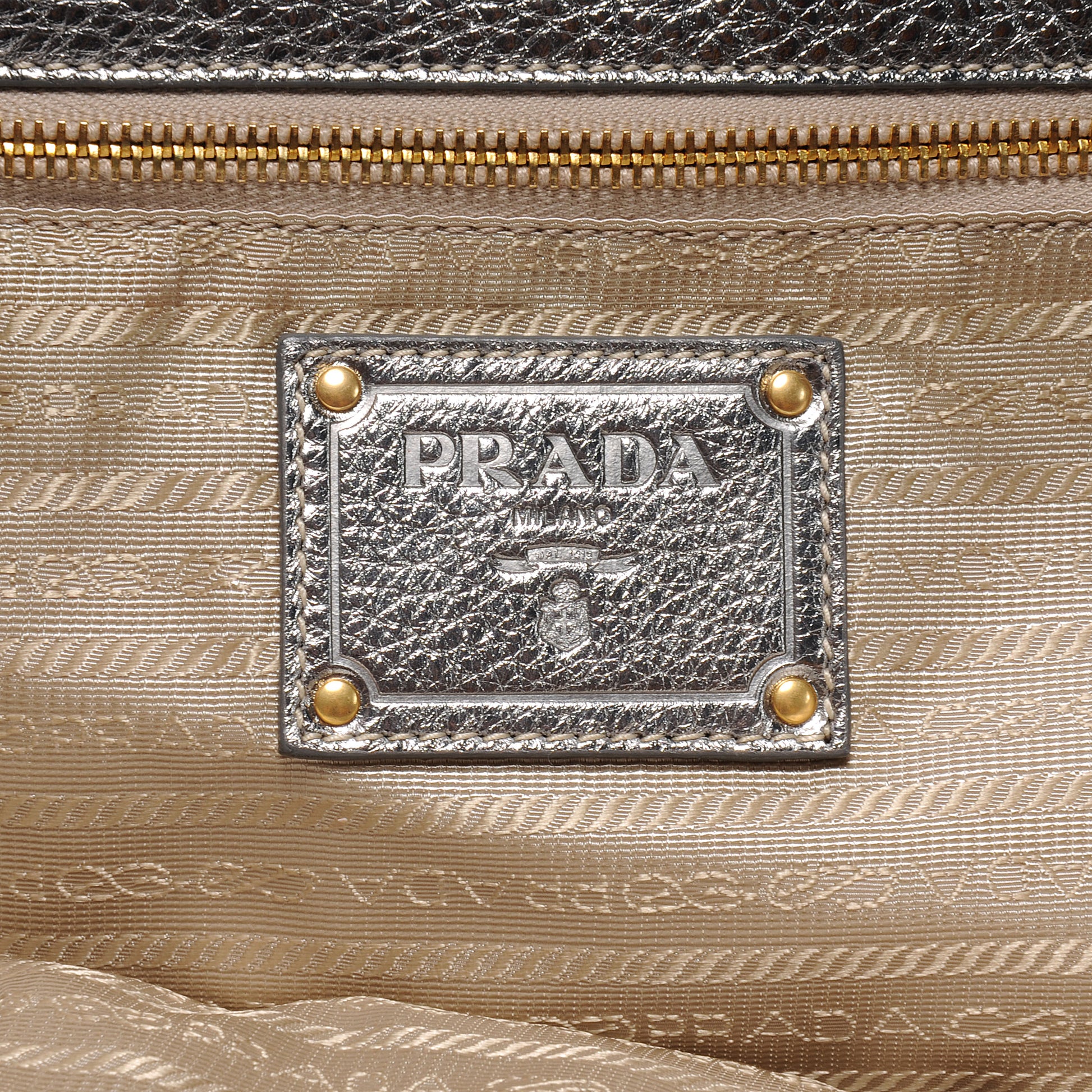 Prada Vitello Daino Shopping Tote Acciaio 6 of 9