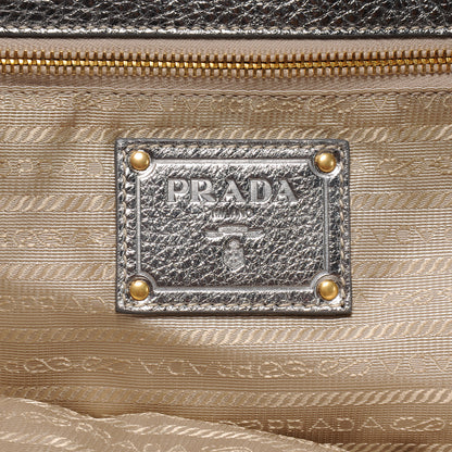 Prada Vitello Daino Shopping Tote Acciaio 6 of 9