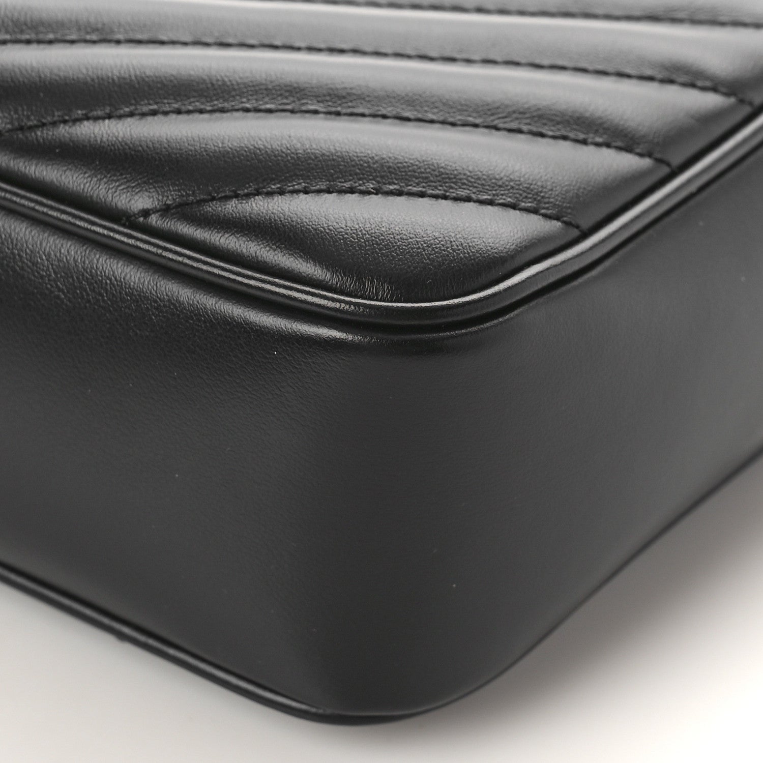 Saint Laurent Calfskin Matelasse Monogram Lou Camera Bag Black 8 of 9