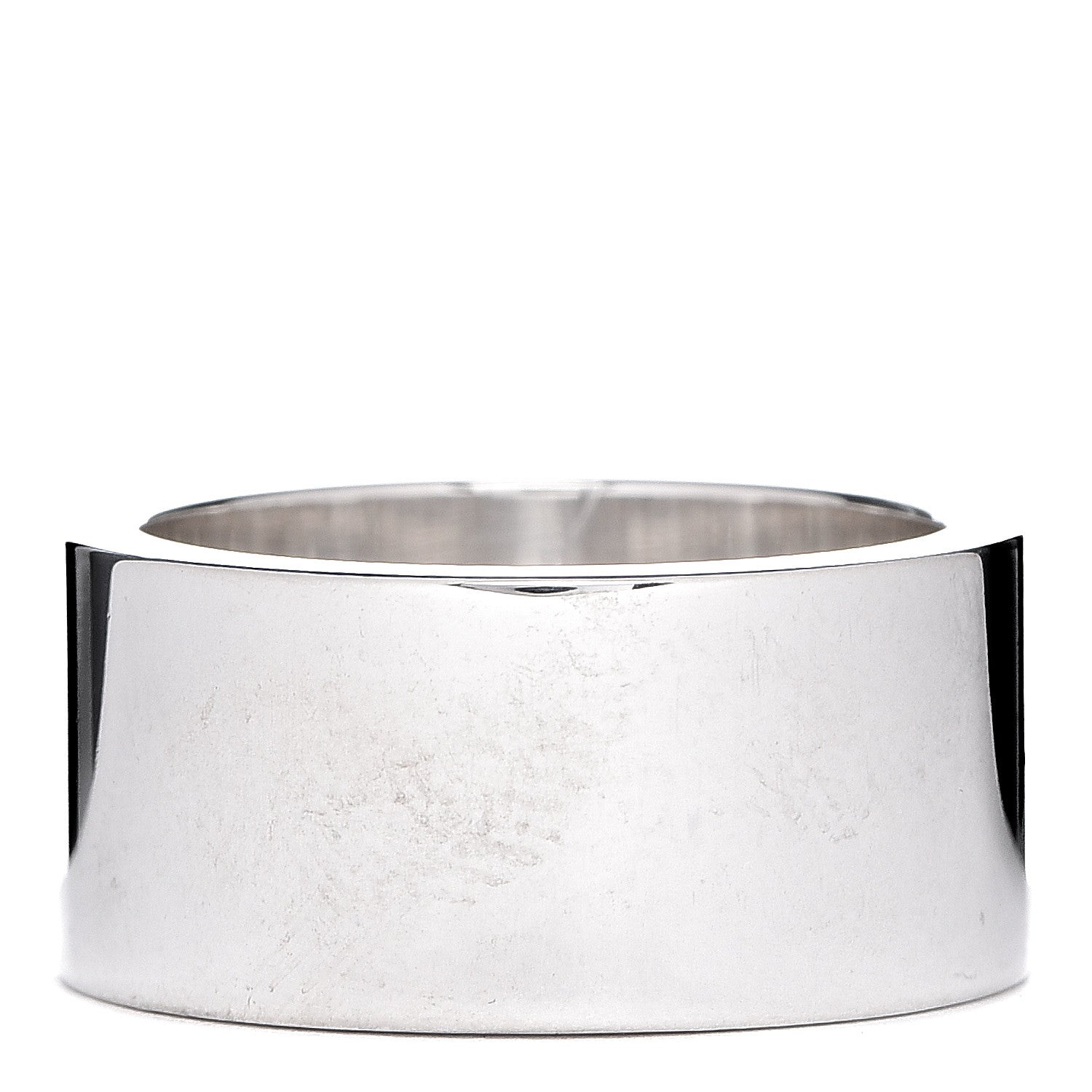 Gucci Sterling Silver 10mm Trademark Heart Wide Band Ring 56 7.5 4 of 7