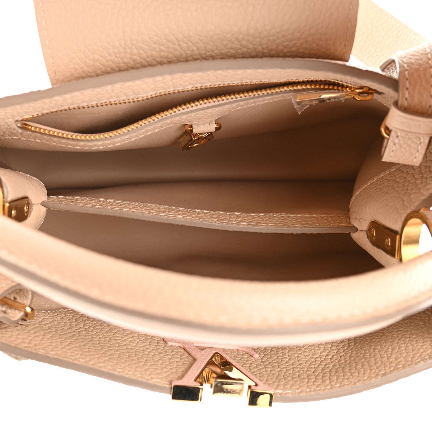 Louis Vuitton Taurillon Mechanical Flowers Smile Capucines BB Beige 4 of 8