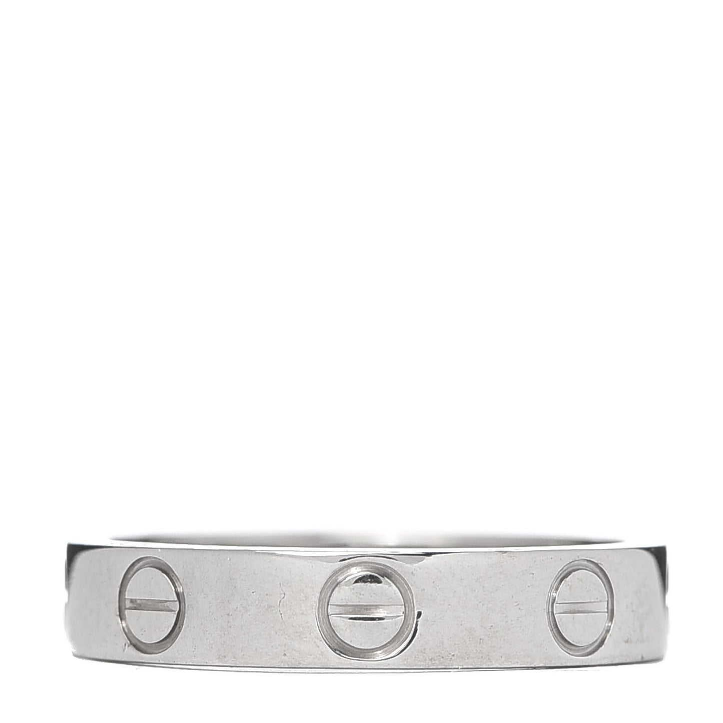 18K White Gold 3.5mm LOVE Wedding Band Ring 49 4.75