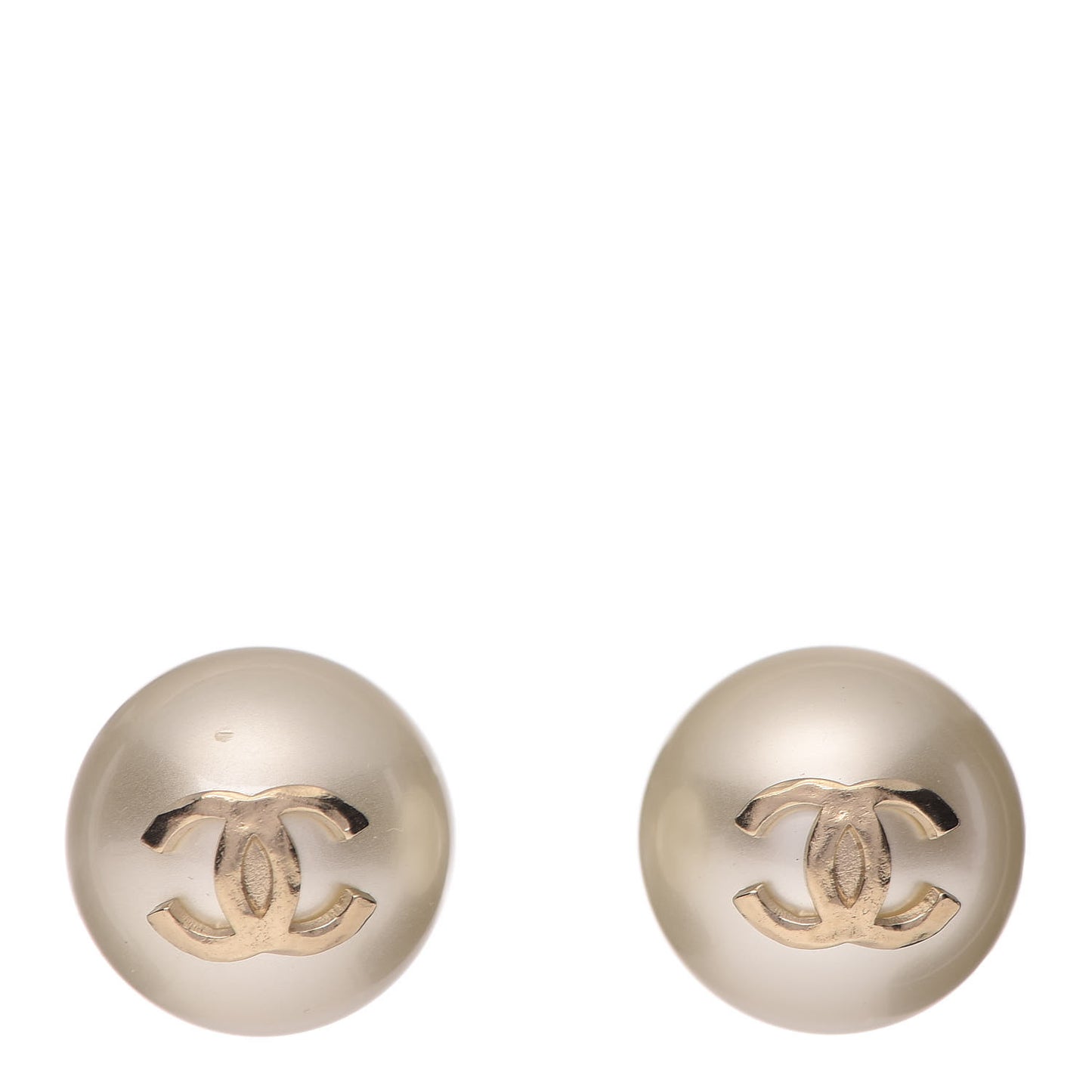 Pearl CC Large Earrings Gold