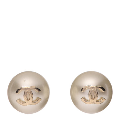 Chanel Pearl CC Large Earrings Gold 1 of 5