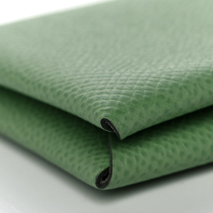 Hermes Epsom Calvi Card Case Vert Criquet 9 of 11