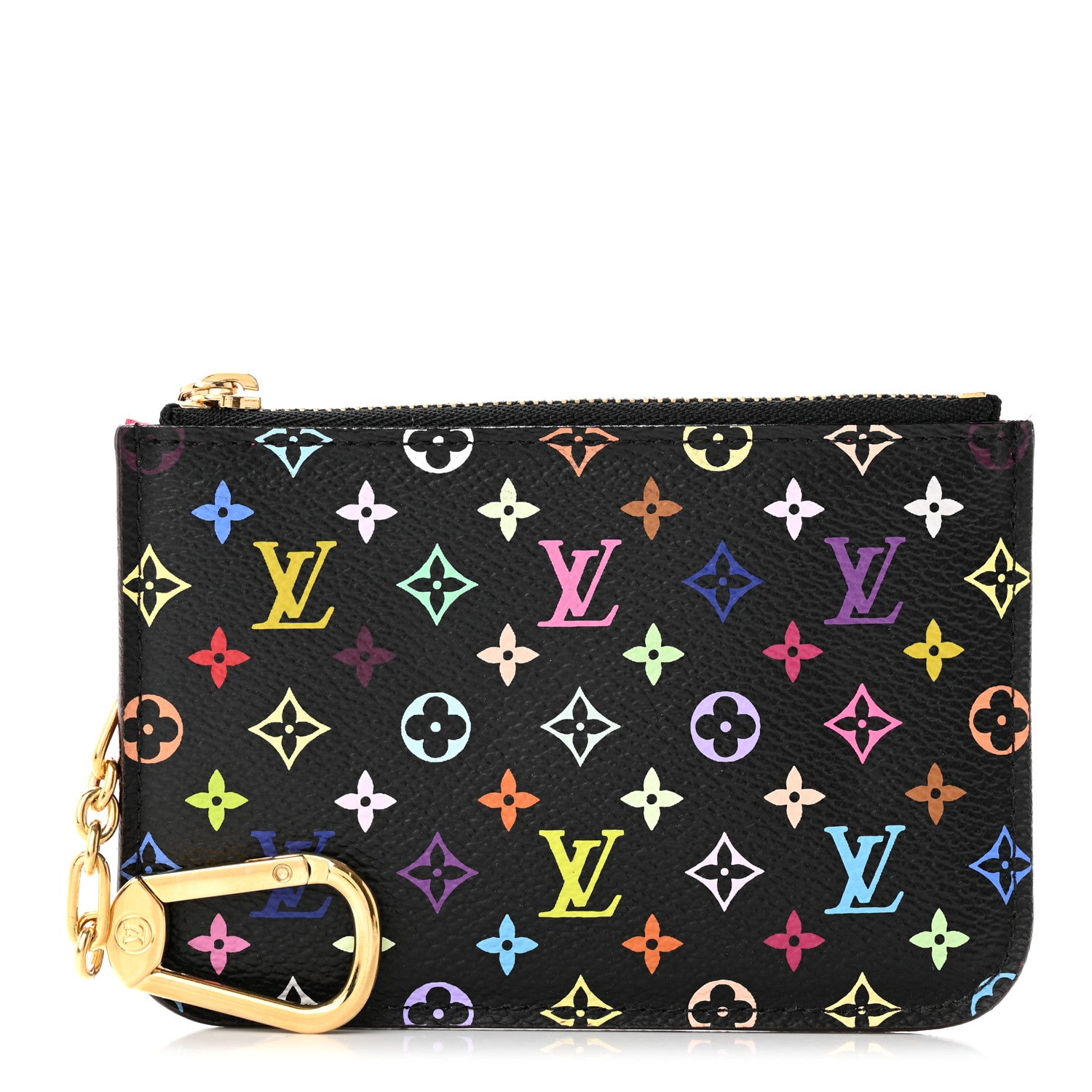 Louis Vuitton Monogram Multicolor Key Pouch Black Grenade 1 of 9