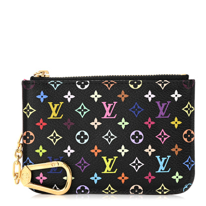 Louis Vuitton Monogram Multicolor Key Pouch Black Grenade 1 of 9