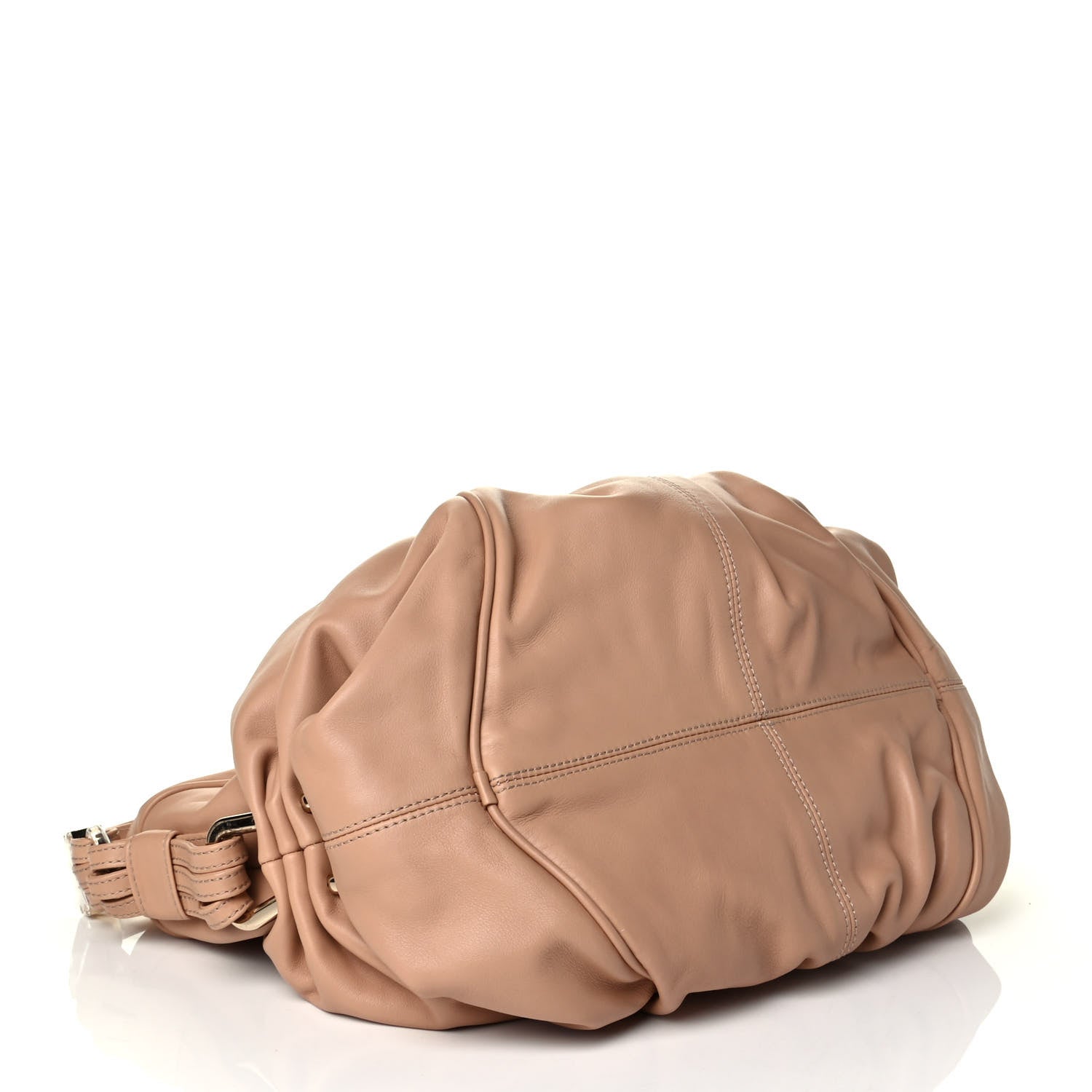 Christian Louboutin Calfskin Piercing Softy Hobo Nude 3 of 6