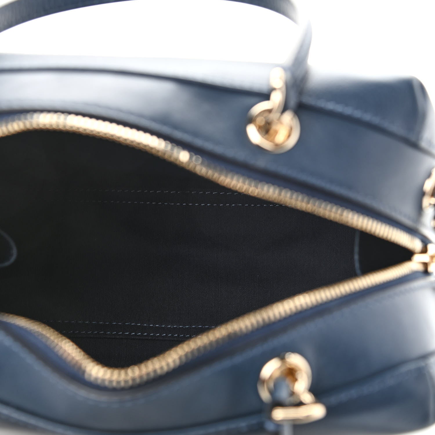 Chanel Calfskin Stitched CC Camera Case Bag Blue 6 of 11