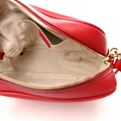 Gucci Pebbled Calfskin Small Soho Disco Bag Tabasco Red 5 of 19