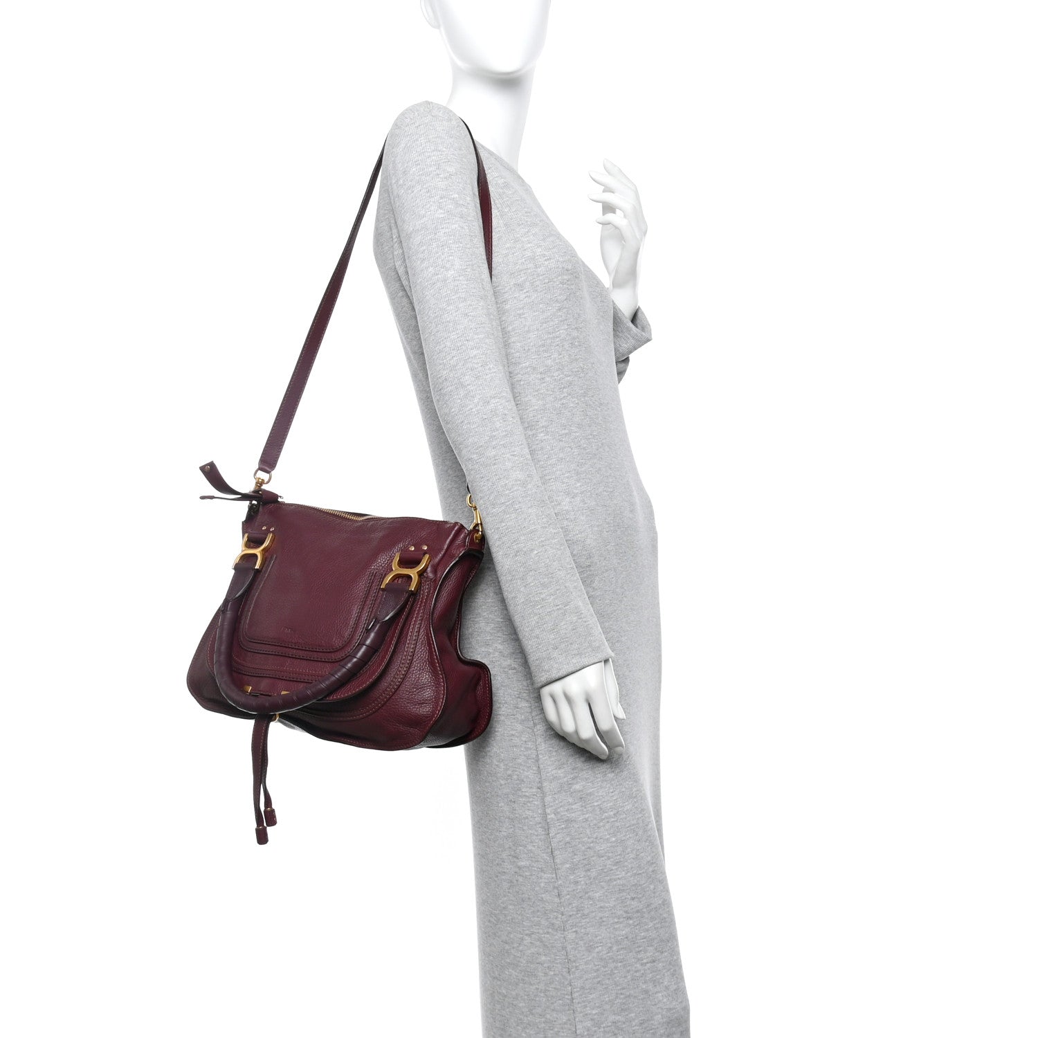 Chloe Calfskin Medium Marcie Satchel Wild Purple 2 of 14