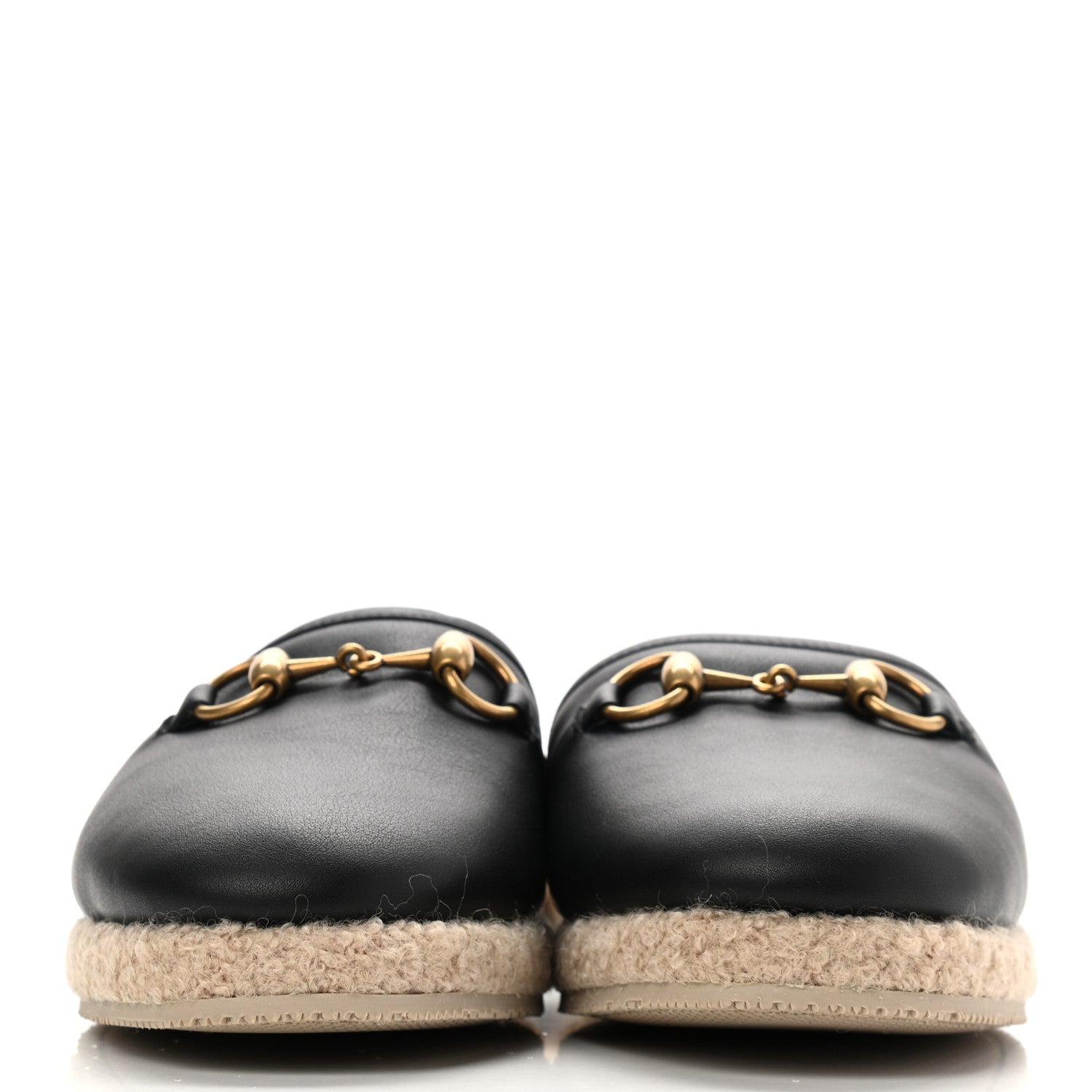 Gucci Nappa Wool Womens Fria Slippers 38 Black Butterscotch 2 of 9