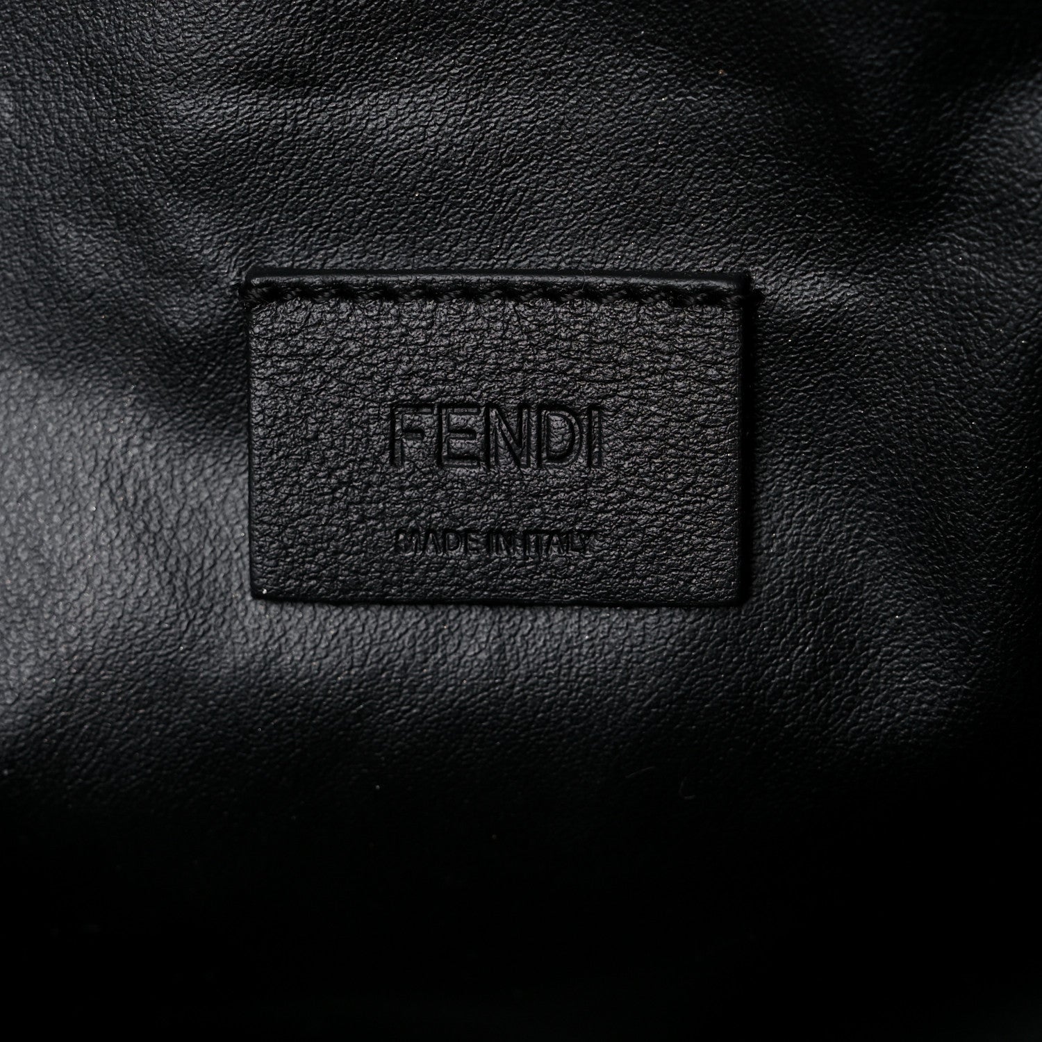 Fendi Lycra FF Embossed Medium Trapezoid Beauty Pouch Black 6 of 15
