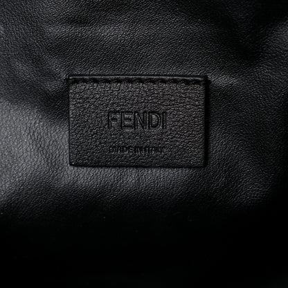 Fendi Lycra FF Embossed Medium Trapezoid Beauty Pouch Black 6 of 15
