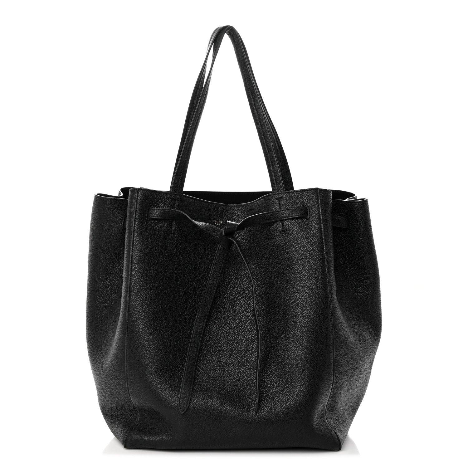 Celine Soft Grained Calfskin Medium Belt Cabas Phantom Black 1 of 18