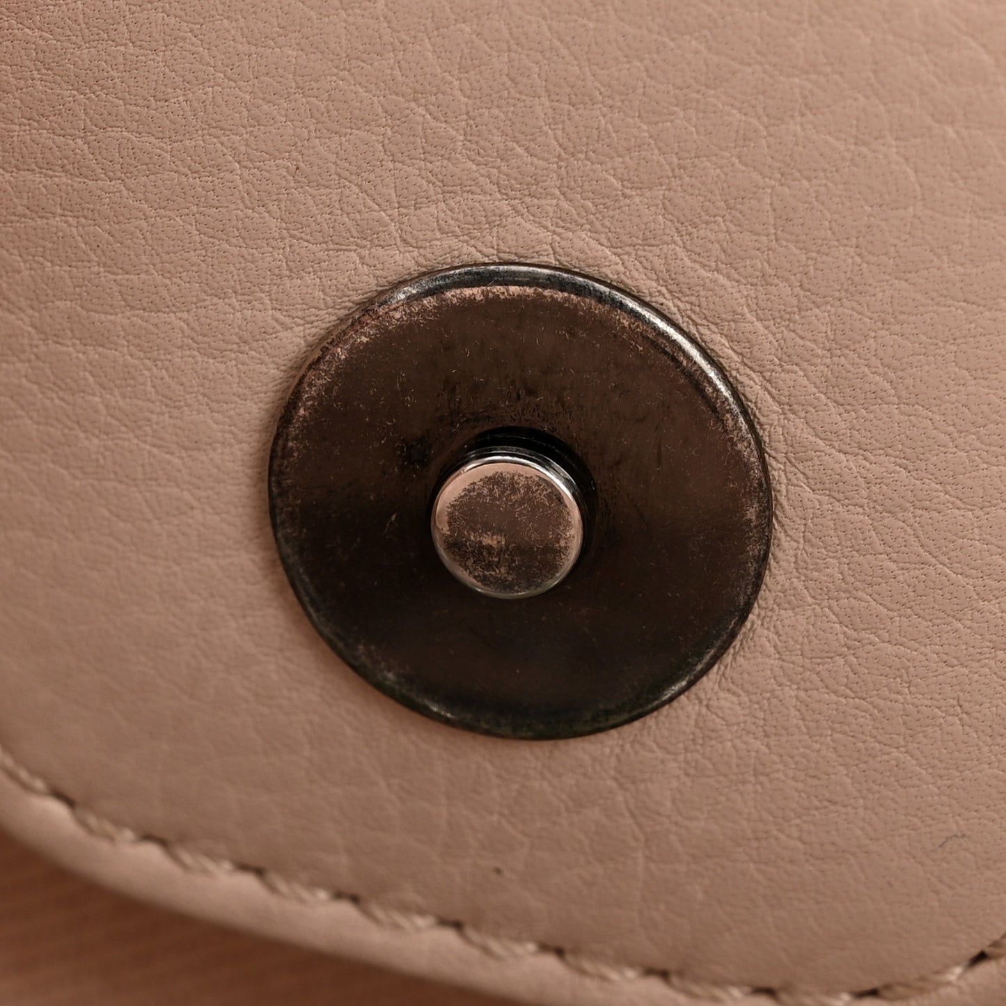 Calfskin Quilted Couture Messenger Light Pink