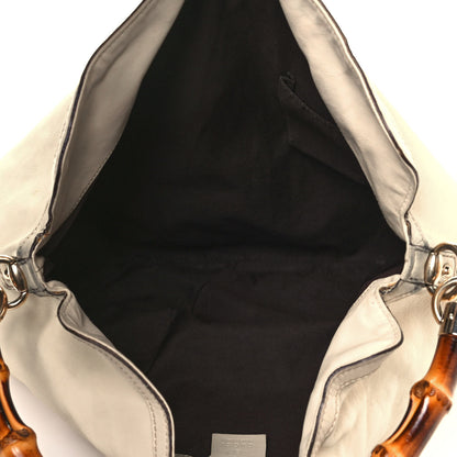 Gucci Calfskin Peggy Bamboo Top Handle Hobo Ivory 5 of 23