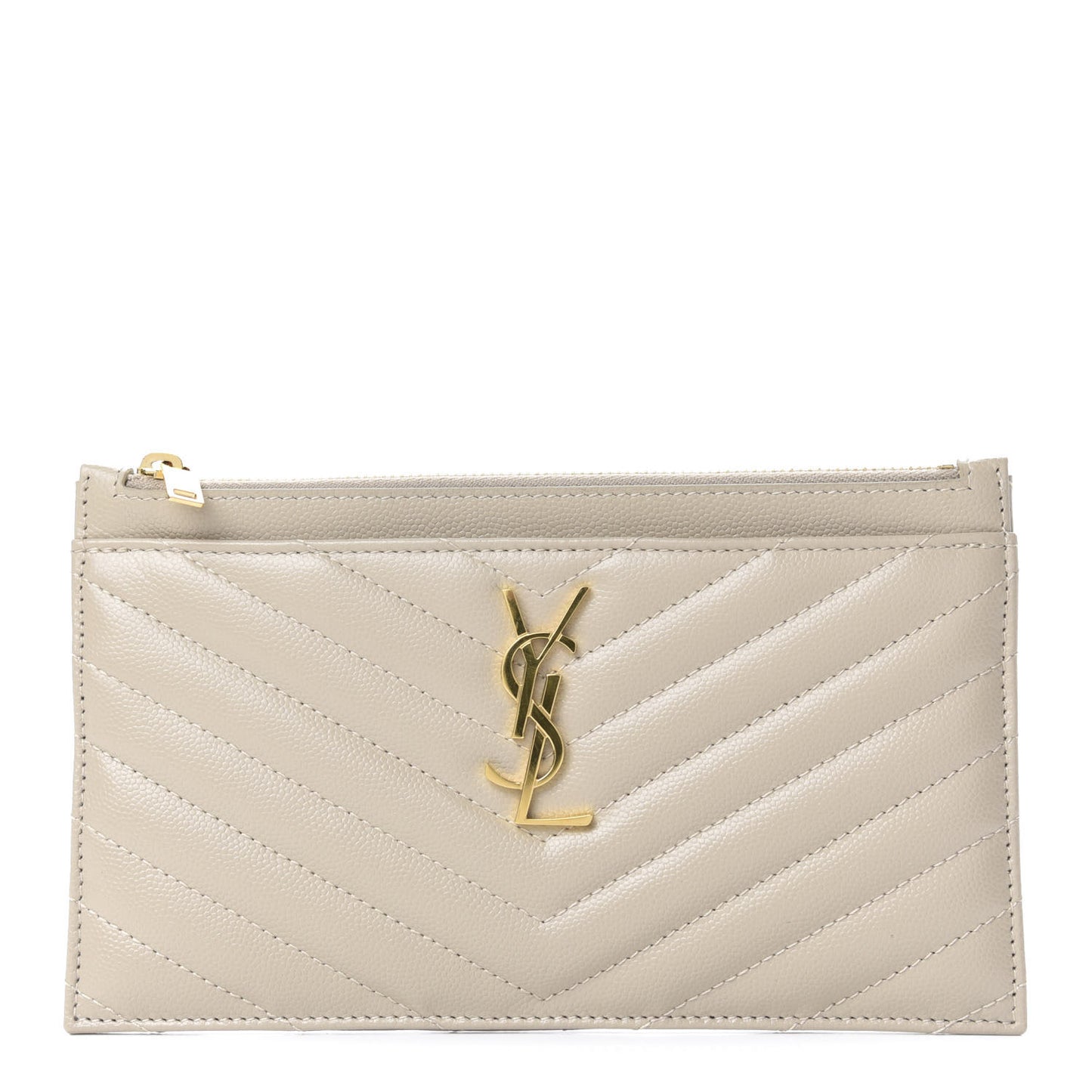 Grain De Poudre Chevron Monogram Bill Pouch Sea Salt