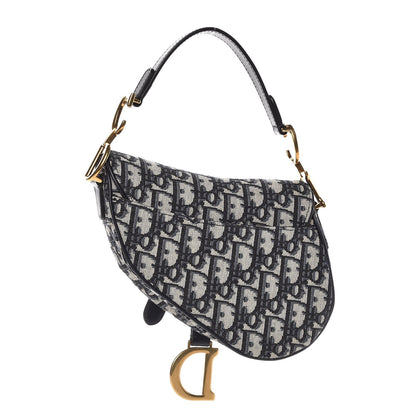 Christian Dior Oblique Mini Saddle Bag Blue 3 of 8