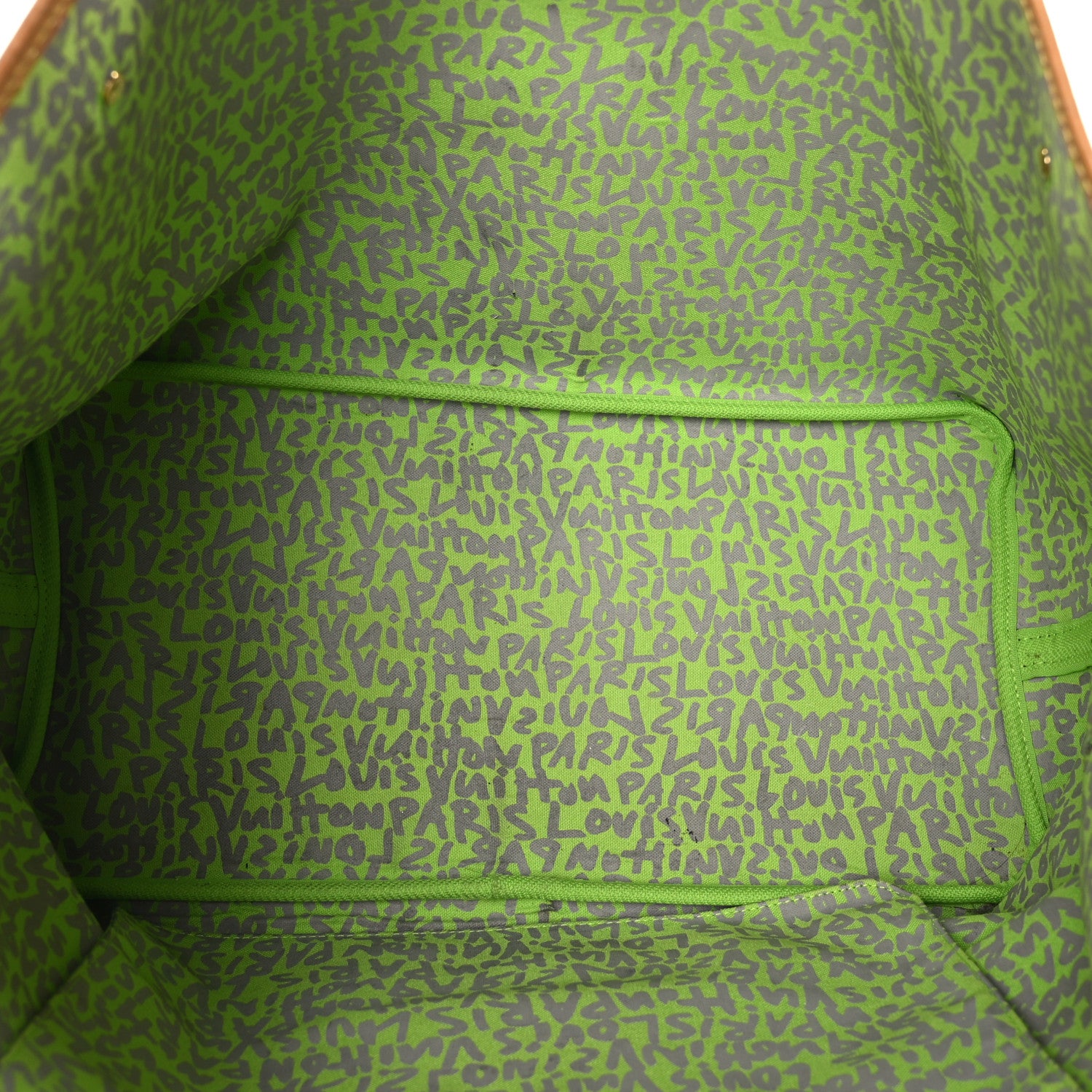 Louis Vuitton Monogram Graffiti Neverfull GM Green 5 of 10