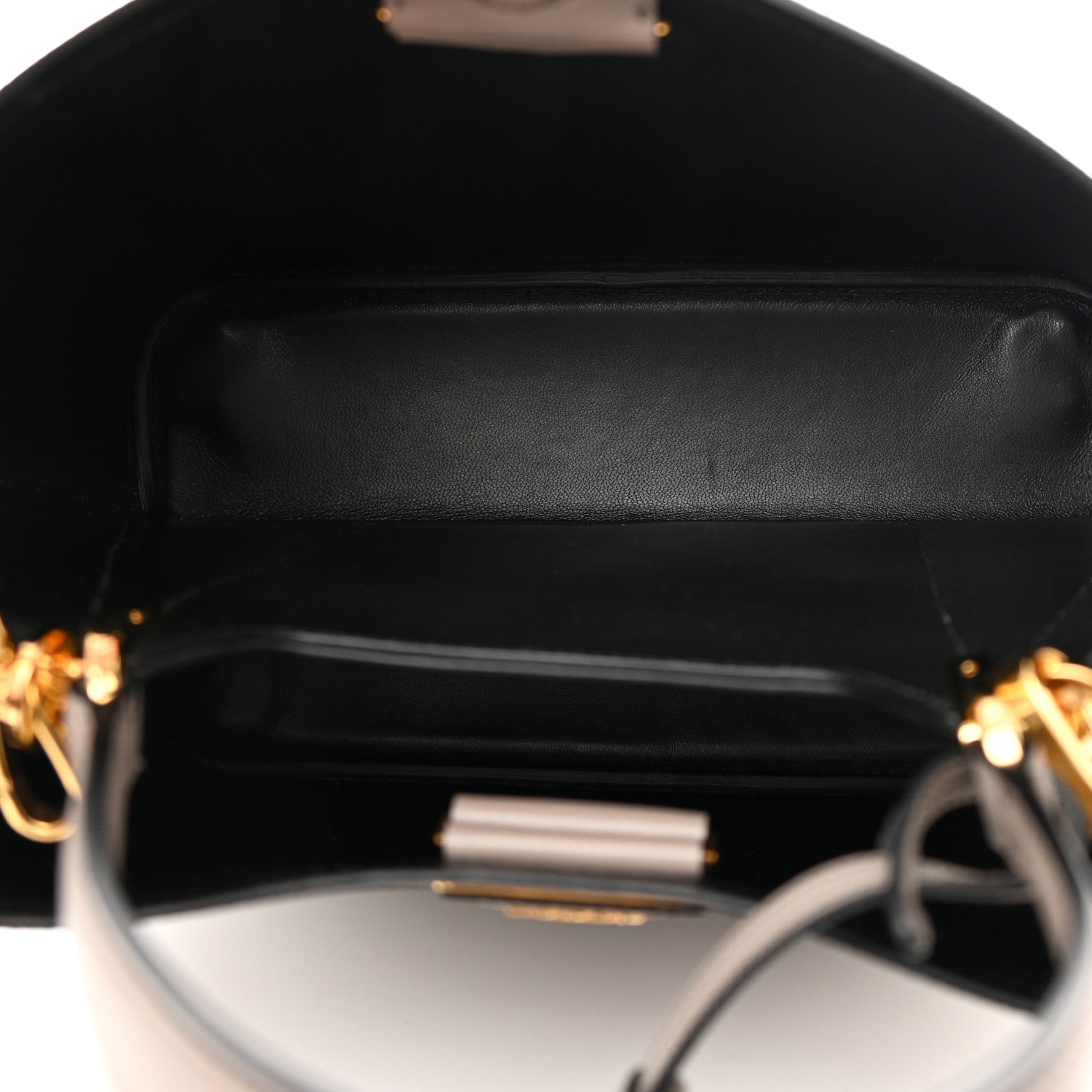 Prada Saffiano Cuir Medium Panier Bucket Bag Argilla Black 5 of 12