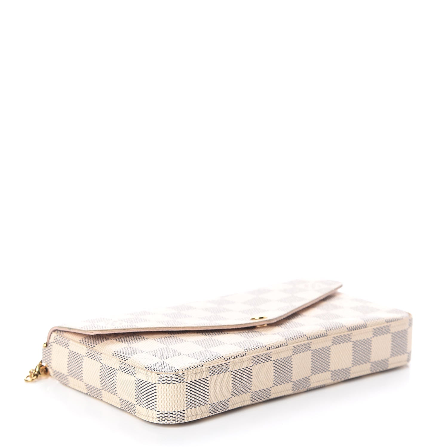 Louis Vuitton Damier Azur Pochette Felicie Chain Wallet Rose Ballerine 5 of 10
