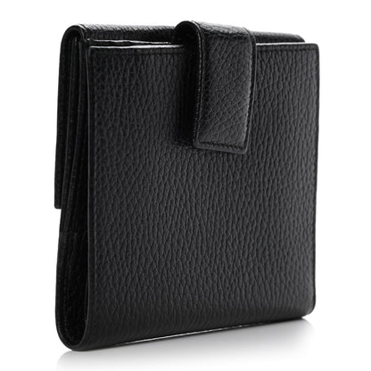 Gucci Dollar Calfskin Double G French Flap Wallet Black 3 of 14