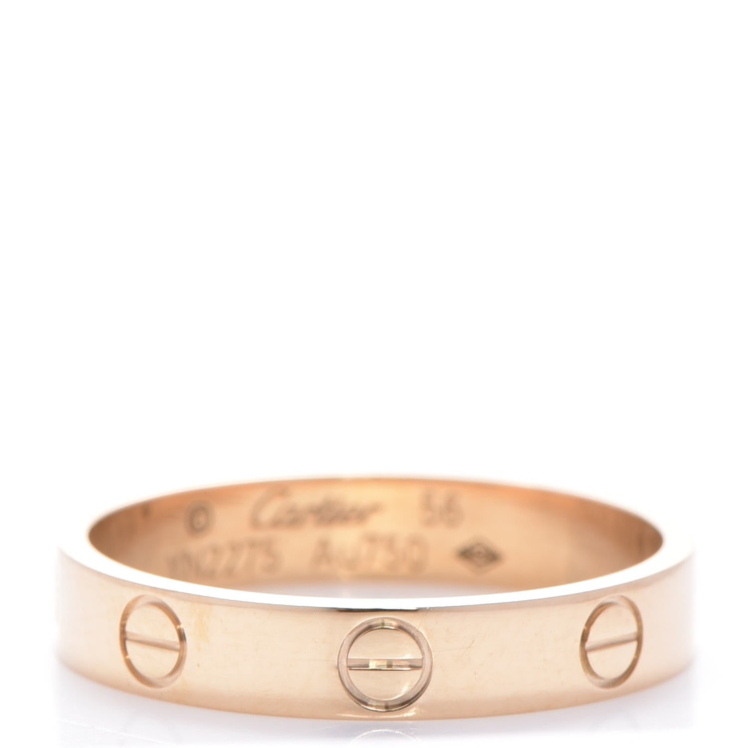 Cartier 18K Yellow Gold 3.5mm LOVE Wedding Band Ring 56 7.5 1 of 5