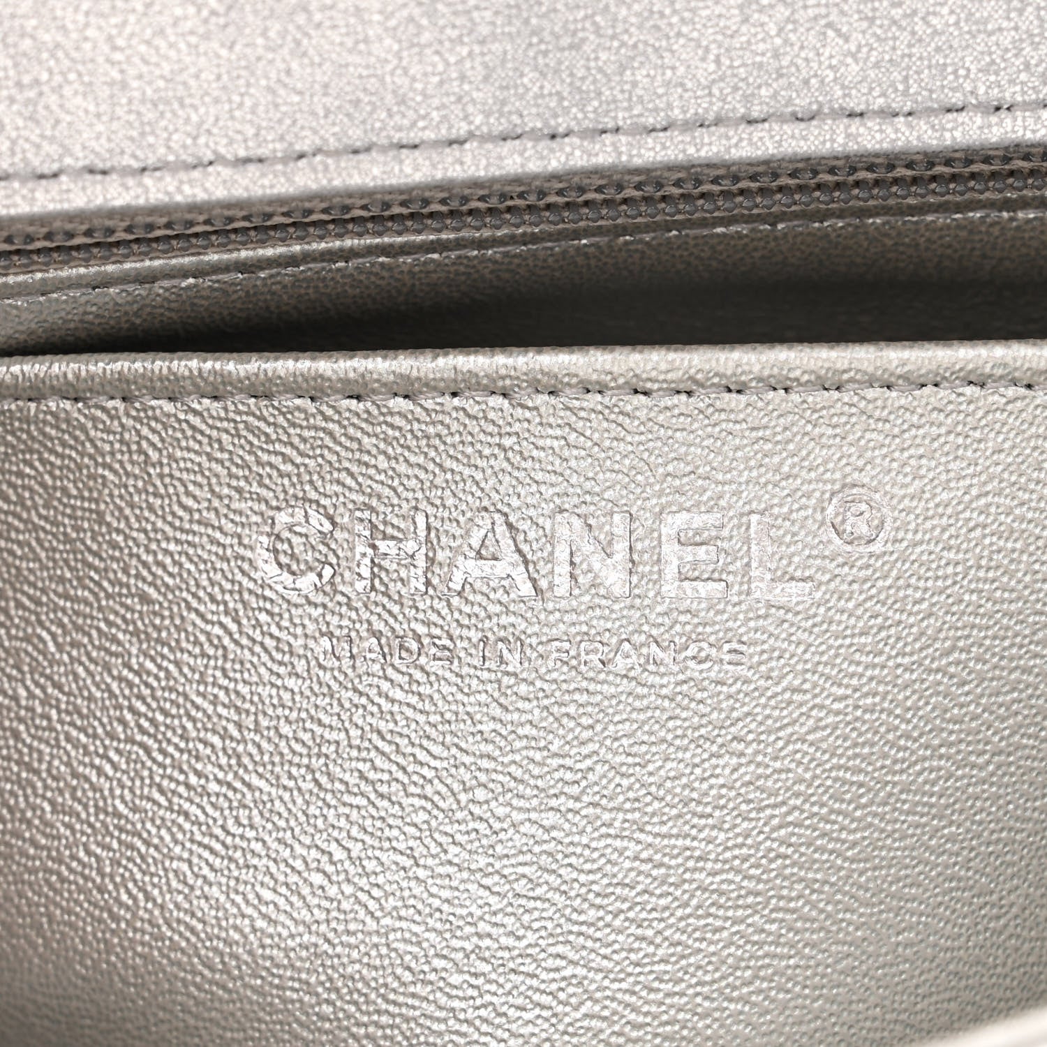 Chanel Metallic Lambskin Quilted Mini Rectangular Flap Silver 6 of 10