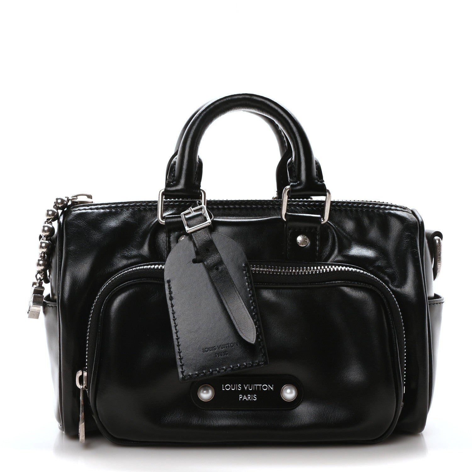 Louis Vuitton Calfskin Cargo Keepall Bandouliere 25 Black 1 of 9